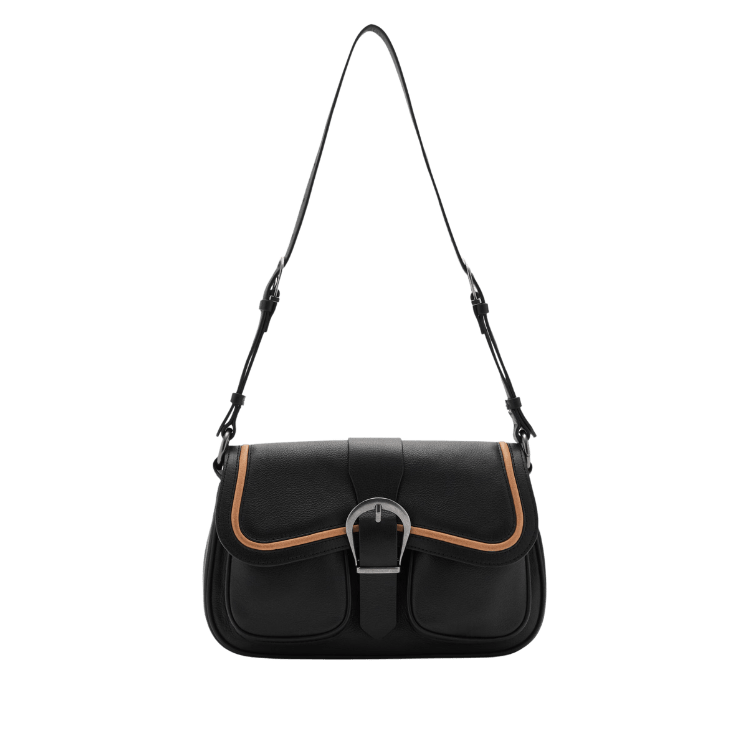 Mango Buckle leather bag