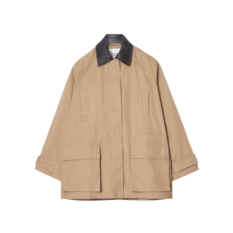 COS Leather-Collar Field Jacket