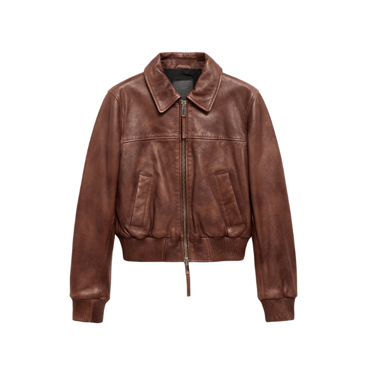 Mango 100% Leather Jacket