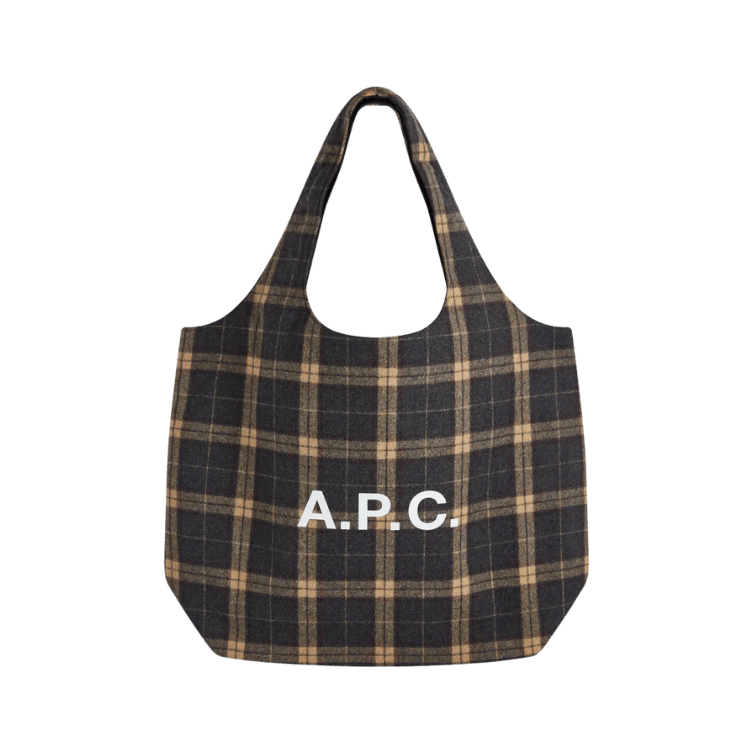 A.P.C. Ninon Plaid Wool Tote