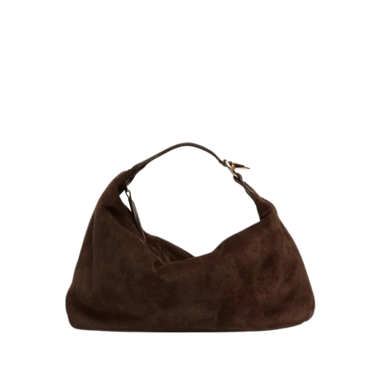 Little Liffner Pillow Pouch Suede Dark Brown