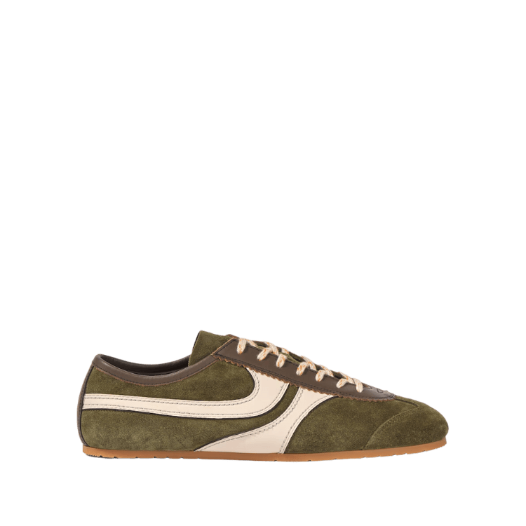 Dries Van Noten Leather-Trimmed Suede Sneakers