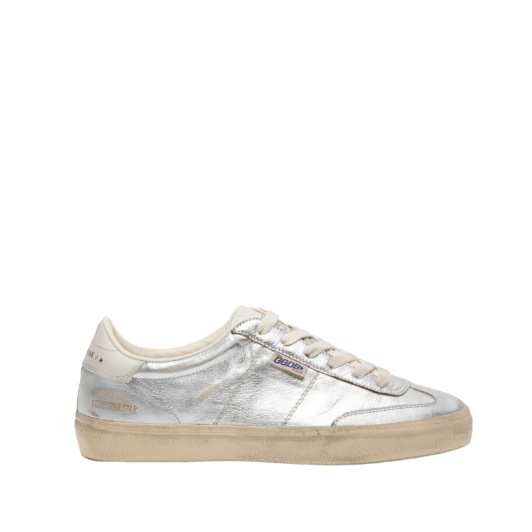 Golden Goose Soul Star metallic distressed leather sneakers